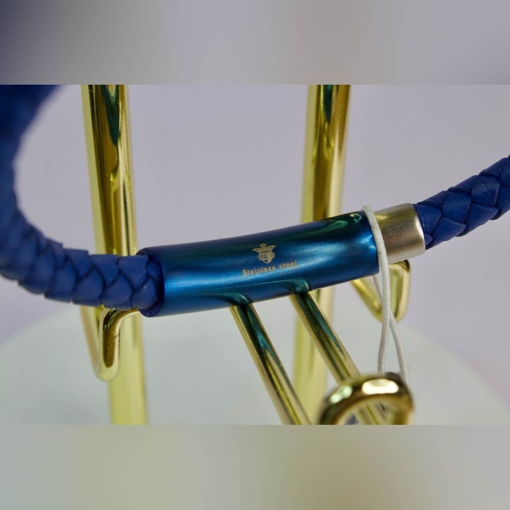 Men's Braided Leather & Stainless Steel Bracelet